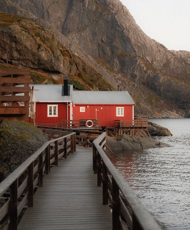 不输冰岛的北极圈胜地打卡雪山群峰下的红色渔村推开窗就是极光!(图51)
