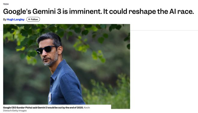 年度最强AI压轴!谷歌Gemini 30下周决战OpenAI前端要下岗了(图6)